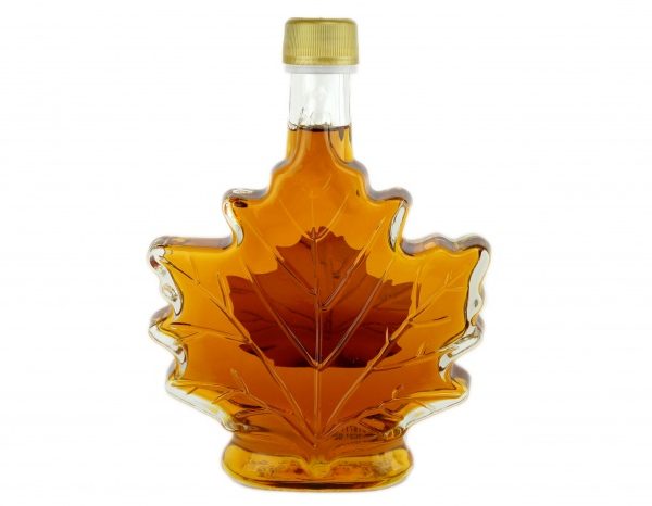 Jarabe puro de maple- Canada A ÁMBAR, Sabor Rico Hoja de maple, -250 ml / 8.5 fl oz, botella de vidrio