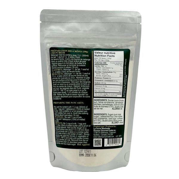 Harina para hot-cakes, maple-cranberry (con arandanos) 250g - Imagen 3