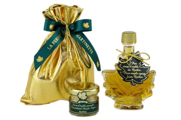 Jarabe de maple puro CANADÁ-A Dorado, sabor delicado 50ml - Bolsa  - Embalaje