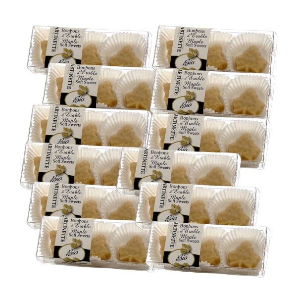 ORGANIC-Caramelos fundentes de maple puro 20g- 12 cajas