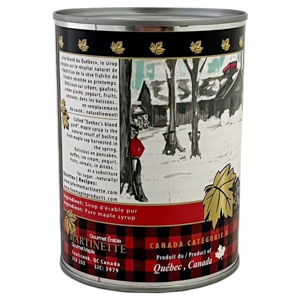 Jarabe puro de maple 8x540ml en lata ÁMBAR, Sabor Rico - Latas de metal O'Canada - Imagen 5