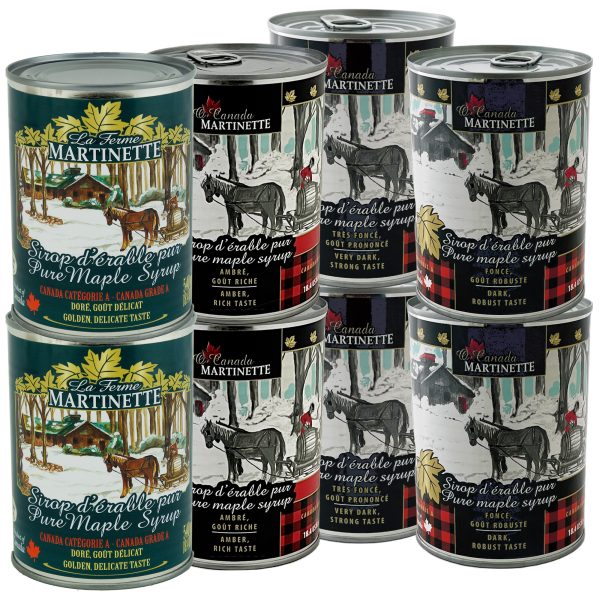 Caja Esencial – Jarabe de maple Puro 8x540ml mezclado a su elección