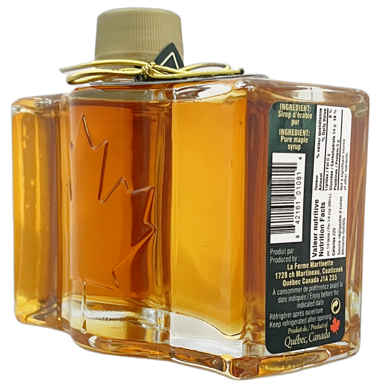 Jarabe de maple puro - Dorado, sabor delicado, 250 ml, bandera de Canadá - Imagen 3