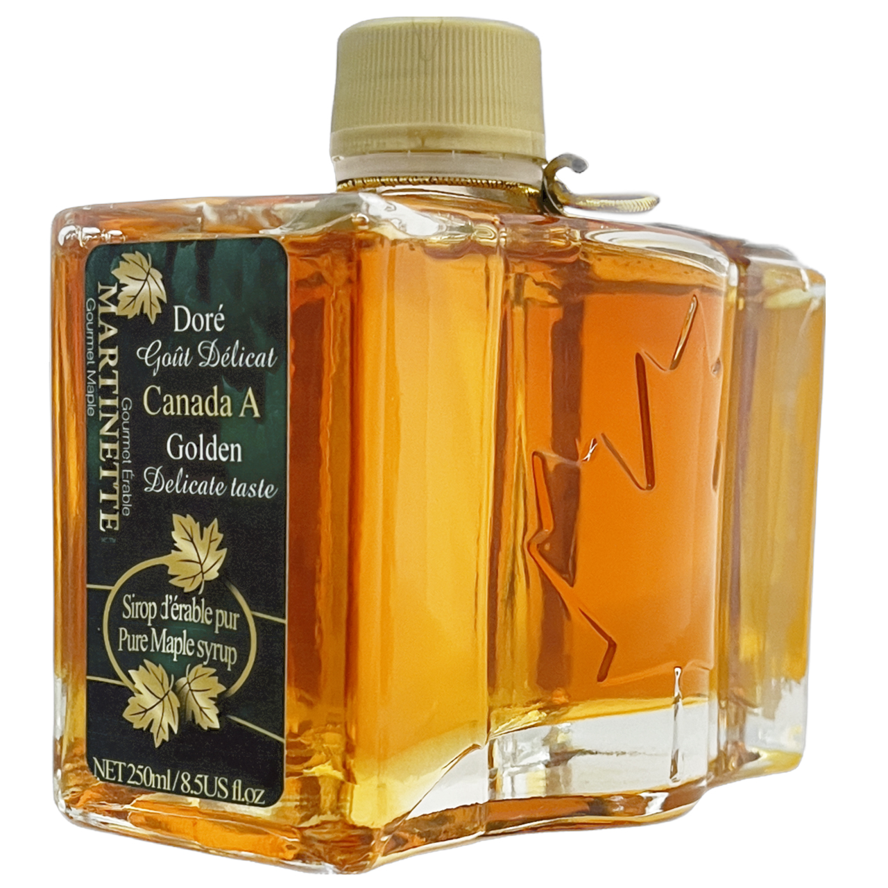 Jarabe de maple puro - Dorado, sabor delicado, 250 ml, bandera de Canadá - Imagen 2